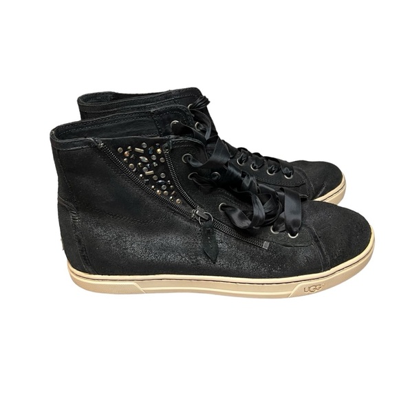 UGG BLANEY CRYSTALS HIGH TOP SNEAKERS ,Womens US 9.5 Color: BLACK - Picture 4 of 6
